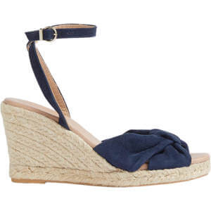 LK Bennett Angela Navy Suede Espadrille Sandals